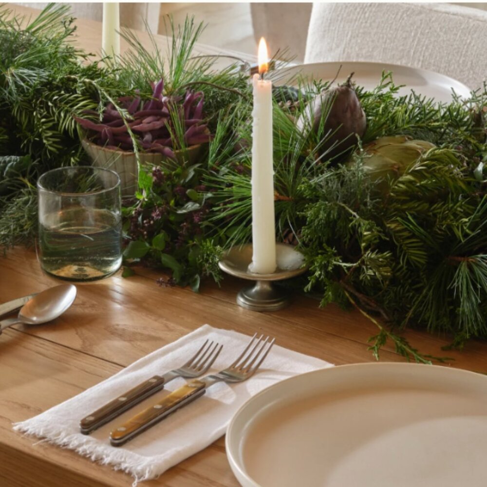 👩‍🍳 Jenni Kayne Frayed Linen Napkins Ivory - Set of two